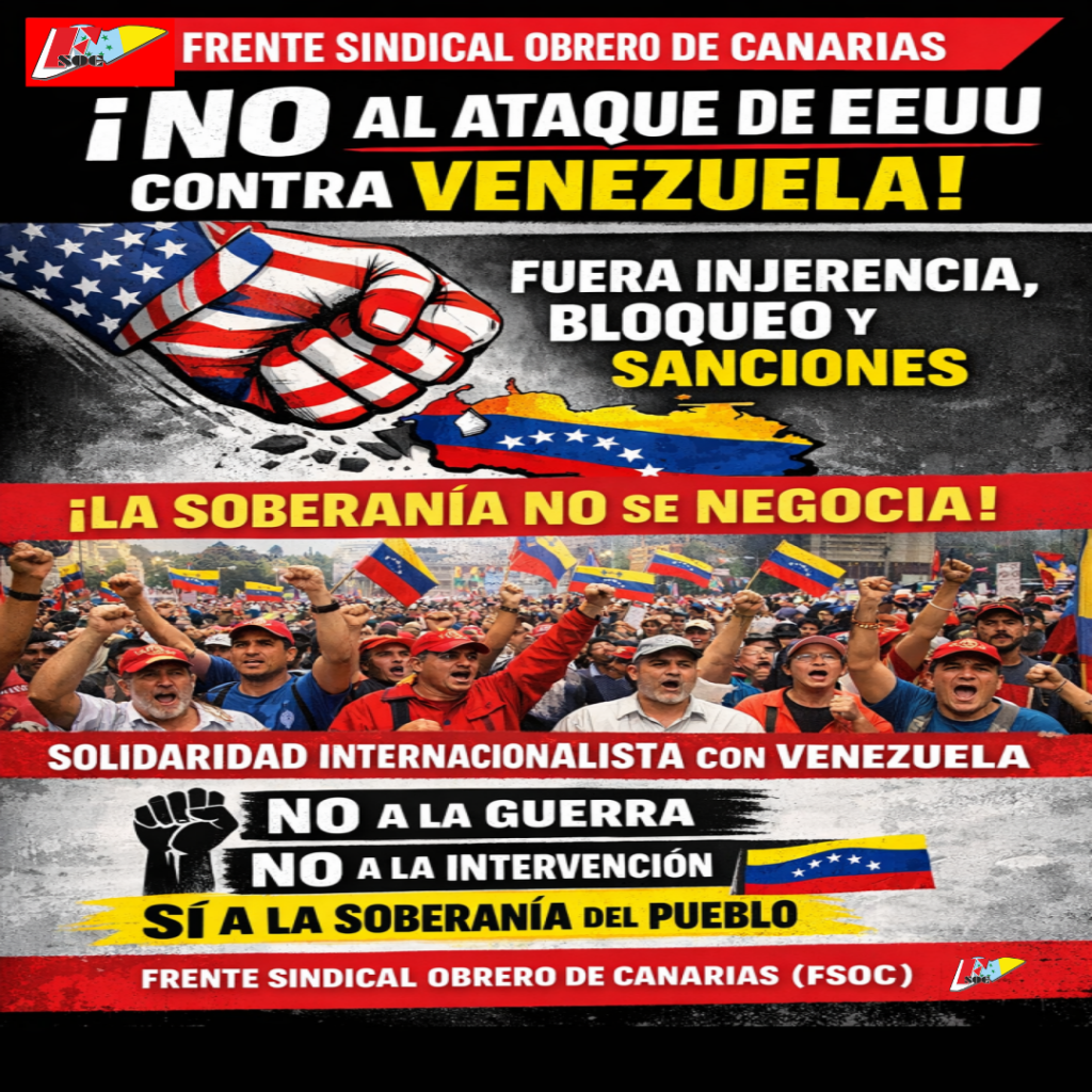 CONTRA EL ATAQUE DEL IMPERIALISMO ESTADOUNIDENSE A LA REPÚBLICA BOLIVARIANA DE VENEZUELA