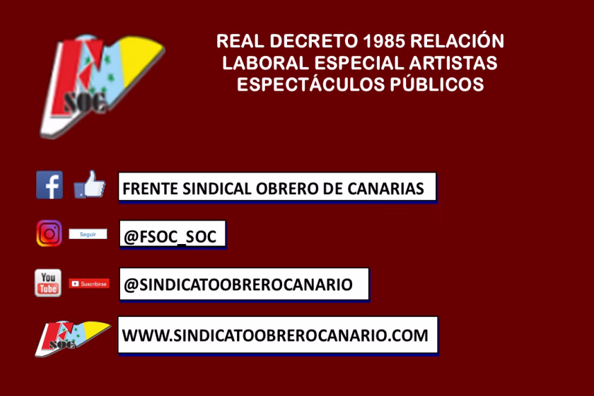 Real Decreto 1435/1985, De 1 de agosto, por el que se regula la Relación Laboral Especial de las Personas Artistas que desarrollan su actividad en las Artes Escénicas, Audiovisuales y Musicales, así como de las Personas que realizan Actividades Técnicas o Auxiliares necesarias para el desarrollo de dicha actividad
