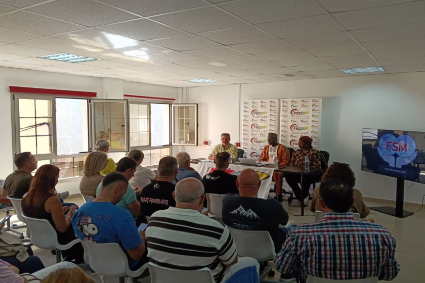Visita de Nana Inoussa, Secretario General de Fuerza Obrera / Unión Nacional de Sindicatos de Burkina Faso a Canarias, de manos del FSOC