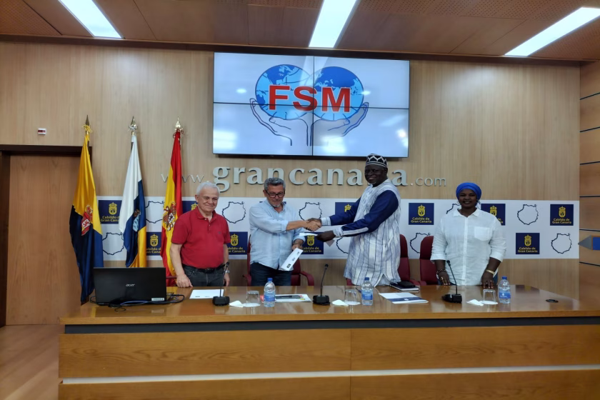 Visita de Nana Inoussa, Secretario General de Fuerza Obrera / Unión Nacional de Sindicatos de Burkina Faso a Canarias, de manos del FSOC