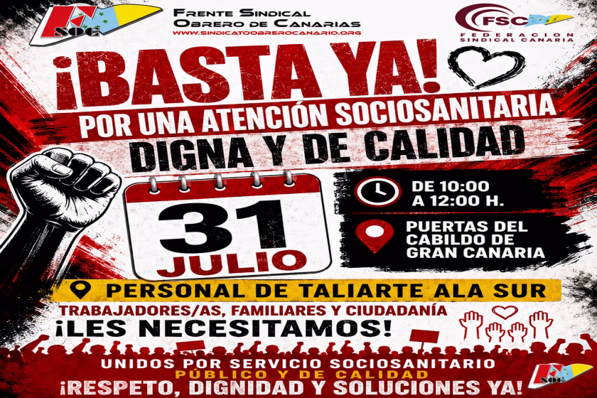 Nueva concentración el 31 de julio, FSOC en lucha y en la calle: la movilización continúa